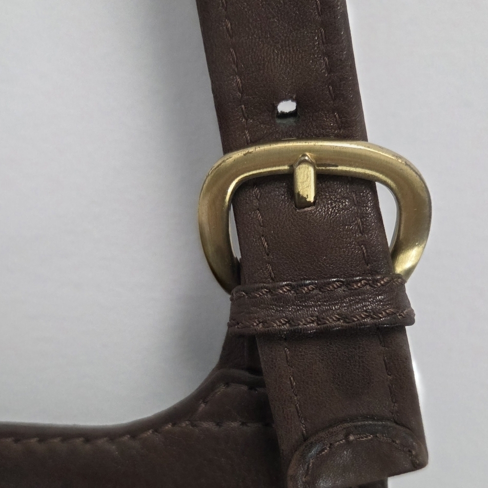 Vintage Y2K Fossil New American Classic Key Brown Leather Crossbody Purse Bag - Picture 5 of 16